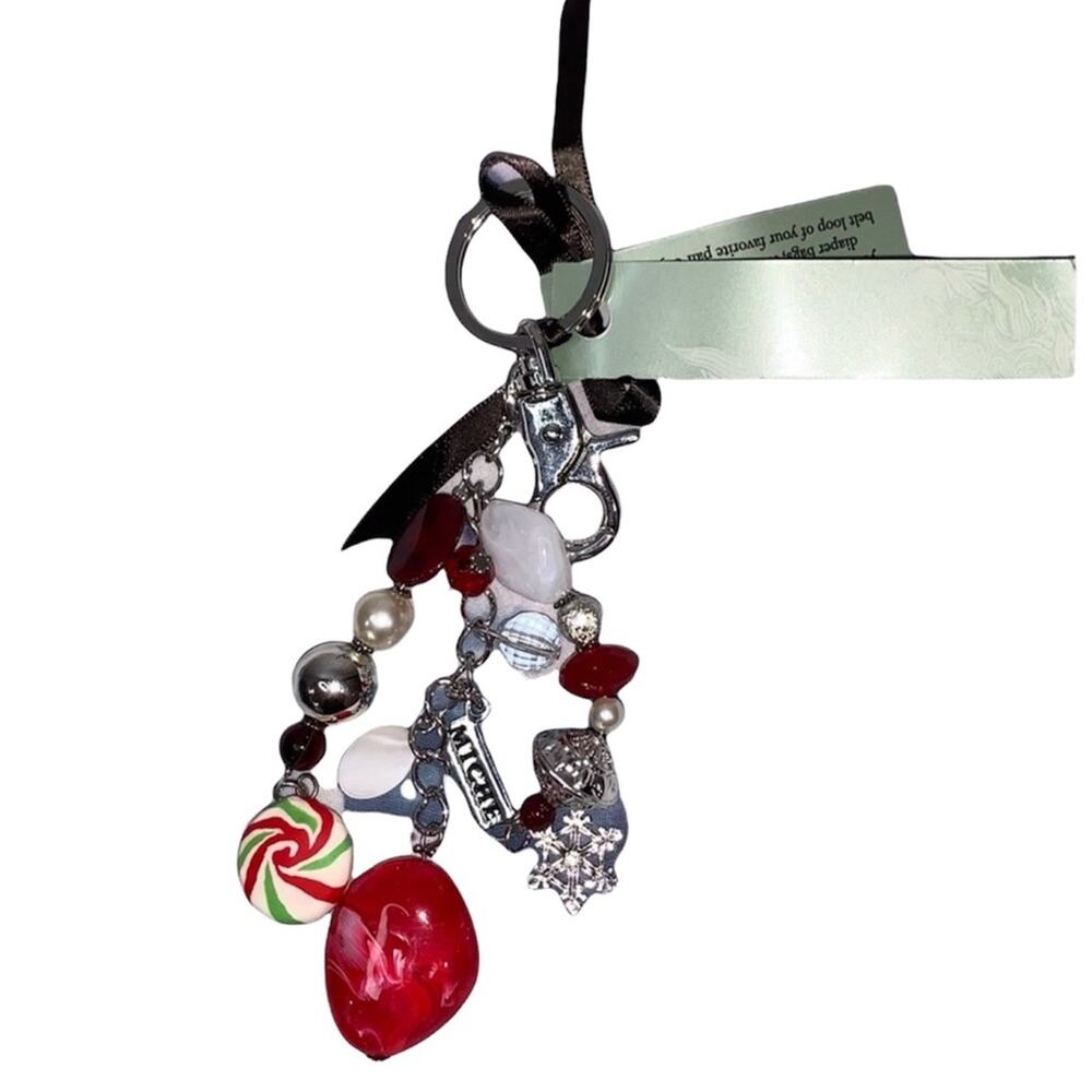 NWT‎ Miche Winter Holiday Purse Charm Keychain Christmas Beaded Bag Charm